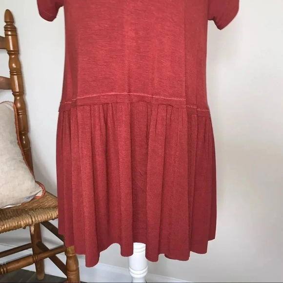 Zenana Outfitters Tunic Top Burnt Orange Rust Dress - Picture 4 of 13